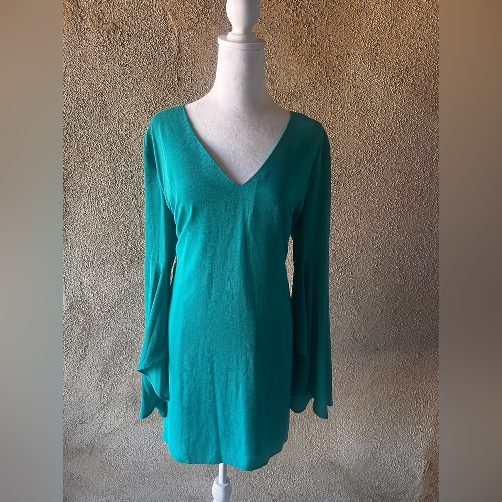 bebe Aqua Long Sleeve Dress